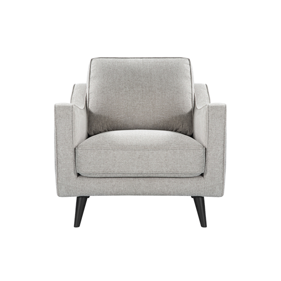 Darius Linen Fabric 1 Seater Sofa In Greige