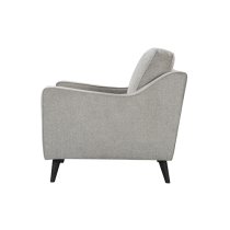 Darius Linen Fabric 1 Seater Sofa In Greige