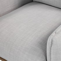 Lark Linen Fabric 1 Seater Sofa In Silver Grey