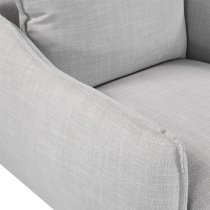 Lark Linen Fabric 1 Seater Sofa In Silver Grey