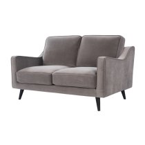 Darius Velvet 2 Seater Sofa In Stone Grey