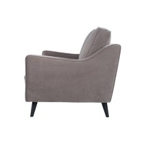 Darius Velvet 2 Seater Sofa In Stone Grey