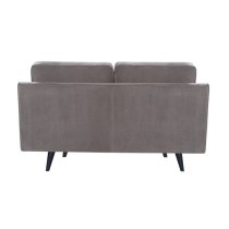 Darius Velvet 2 Seater Sofa In Stone Grey