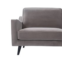 Darius Velvet 2 Seater Sofa In Stone Grey