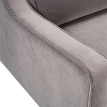 Darius Velvet 2 Seater Sofa In Stone Grey