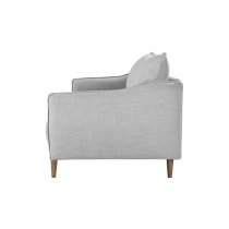 Lark Linen Fabric 2 Seater Sofa In Silver Grey