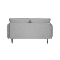 Lark Linen Fabric 2 Seater Sofa In Silver Grey