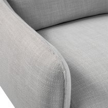 Lark Linen Fabric 2 Seater Sofa In Silver Grey