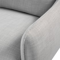 Lark Linen Fabric 2 Seater Sofa In Silver Grey