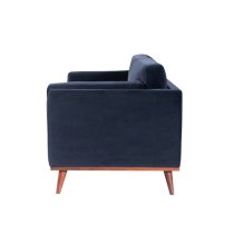 Maili Velvet 2 Seater Sofa In Midnight Blue