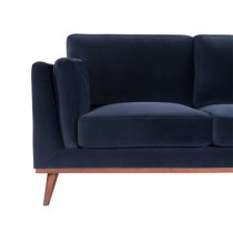 Maili Velvet 2 Seater Sofa In Midnight Blue