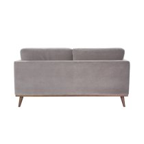 Maili Velvet 2 Seater Sofa In Stone Grey