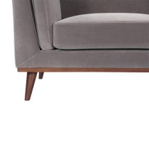 Maili Velvet 2 Seater Sofa In Stone Grey