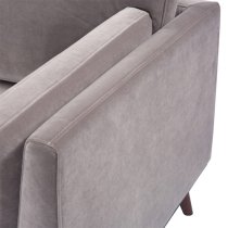 Maili Velvet 2 Seater Sofa In Stone Grey