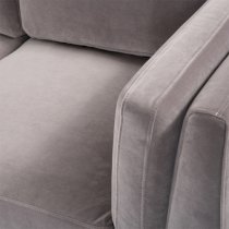 Maili Velvet 2 Seater Sofa In Stone Grey