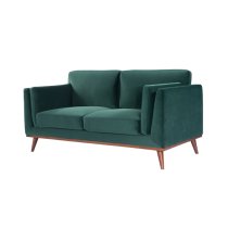 Maili Velvet 2 Seater Sofa In Emerald Green