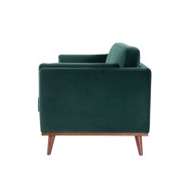 Maili Velvet 2 Seater Sofa In Emerald Green