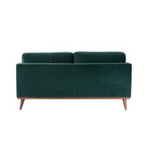 Maili Velvet 2 Seater Sofa In Emerald Green