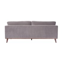 Maili Velvet 3 Seater Sofa In Stone Grey