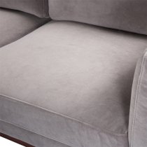 Maili Velvet 3 Seater Sofa In Stone Grey