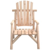 Grace Solid Wood Spruce Garden Armchair In Light Brown