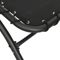 Ediva Steel Sun Lounger With Black Fabric Canopy