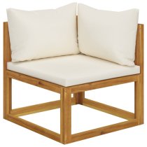 Brooks Solid Wood 9 Piece Garden Lounge Set With Cream Cushions