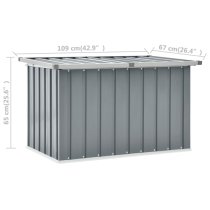 Alton Plastic Garden Storage Box Small In Grey