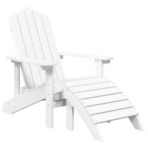 Troy Garden HDPE Armchair With Footstool In White