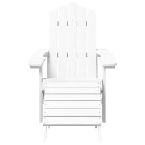 Troy Garden HDPE Armchair With Footstool In White