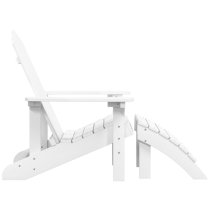 Troy Garden HDPE Armchair With Footstool In White