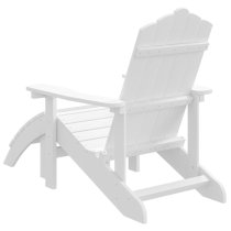 Troy Garden HDPE Armchair With Footstool In White