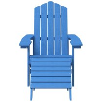 Troy Garden HDPE Armchair With Footstool In Aqua Blue