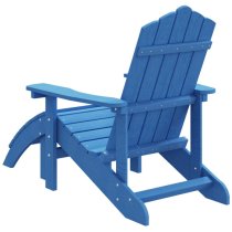 Troy Garden HDPE Armchair With Footstool In Aqua Blue