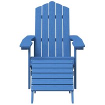 Troy Garden HDPE Armchair With Footstool And Table In Aqua Blue