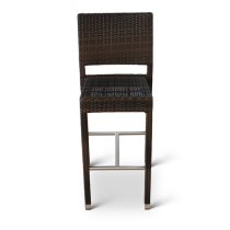 Arlo Outdoor Weave Rattan Bar Stool In Black