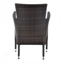 Arlo Outdoor Weave Rattan Tub Chair In Black And Brown