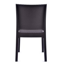 Mili Polypropylene Side Chair In Brown Rattan Effect