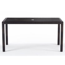 Arlo Outdoor Rattan Dining Table Rectangular With Glass Top