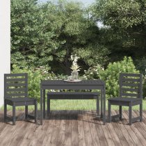 Belton Solid Wood Pine 4 Piece Garden Dining Set In Grey