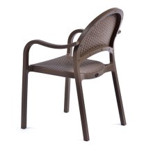 Odilia Outdoor Polypropylene Armchair In Taupe