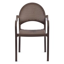 Odilia Outdoor Polypropylene Armchair In Taupe