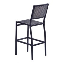 Oderico Outdoor Bar Chair In Black With Grey Rattan