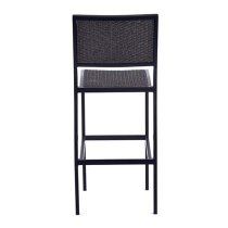 Oderico Outdoor Bar Chair In Black With Grey Rattan