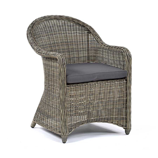 Ryker Outdoor Rattan Armchair In Brown Weave