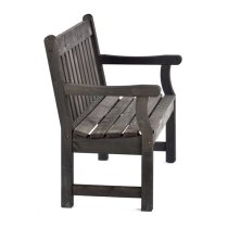 Darko Timber Garden 2 Seater Bench In Dark Grey