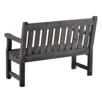 Darko Timber Garden 2 Seater Bench In Dark Grey