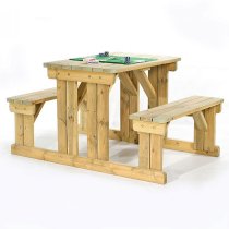 Gerik Timber Garden Walk-In 4 Seater Bench In Green Pine