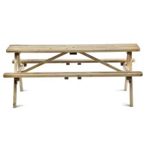 Tallis Timber 8 Seater Picnic Bench In Green Pine