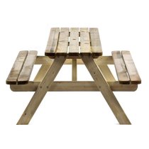 Tallis Timber 8 Seater Picnic Bench In Green Pine